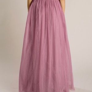 Floor Length Mauve Tulle Maxi Skirt - NWT